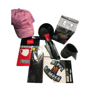 HOUSE WARMING GIFT Fun Happy Camper Travel Bundle Basting Decor Mask Lanyard